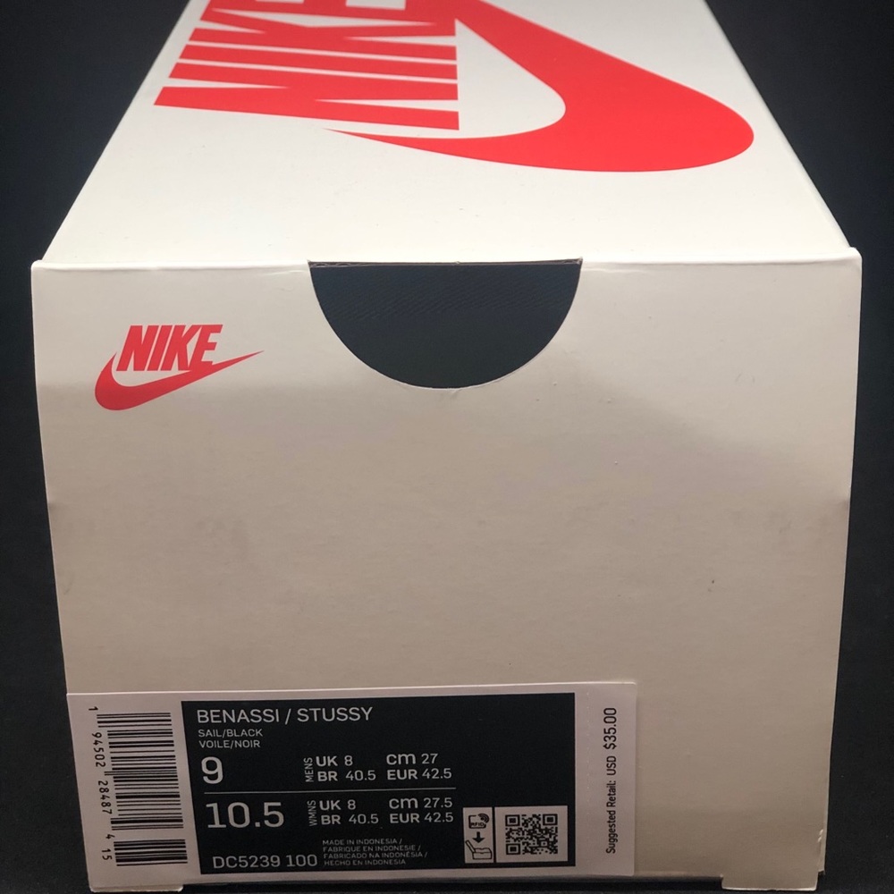 NIKE BENASSI STUSSY (WHITE) DC5239-100 - Picture 5 of 5